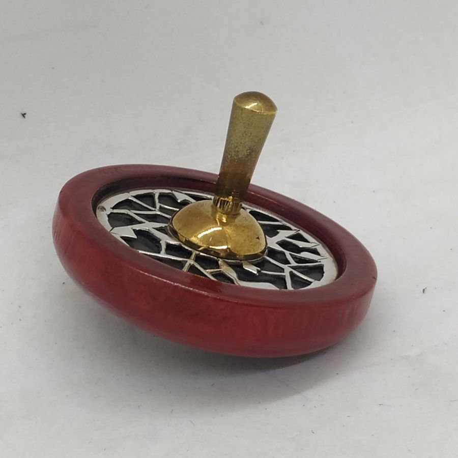 Dreidel Silver Wood Brass - Image 11