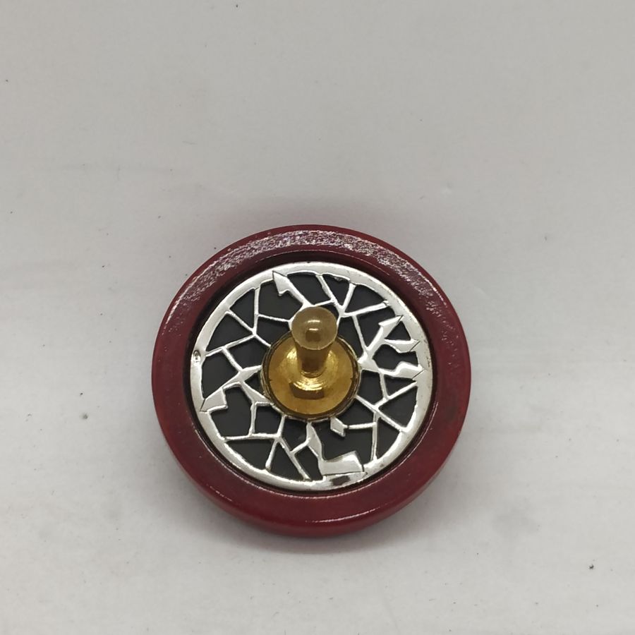 Dreidel Silver Wood Brass - Image 12