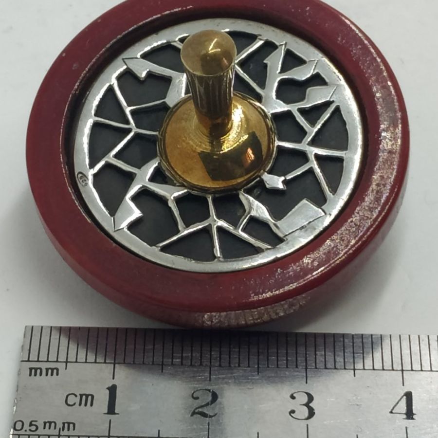 Dreidel Silver Wood Brass - Image 3