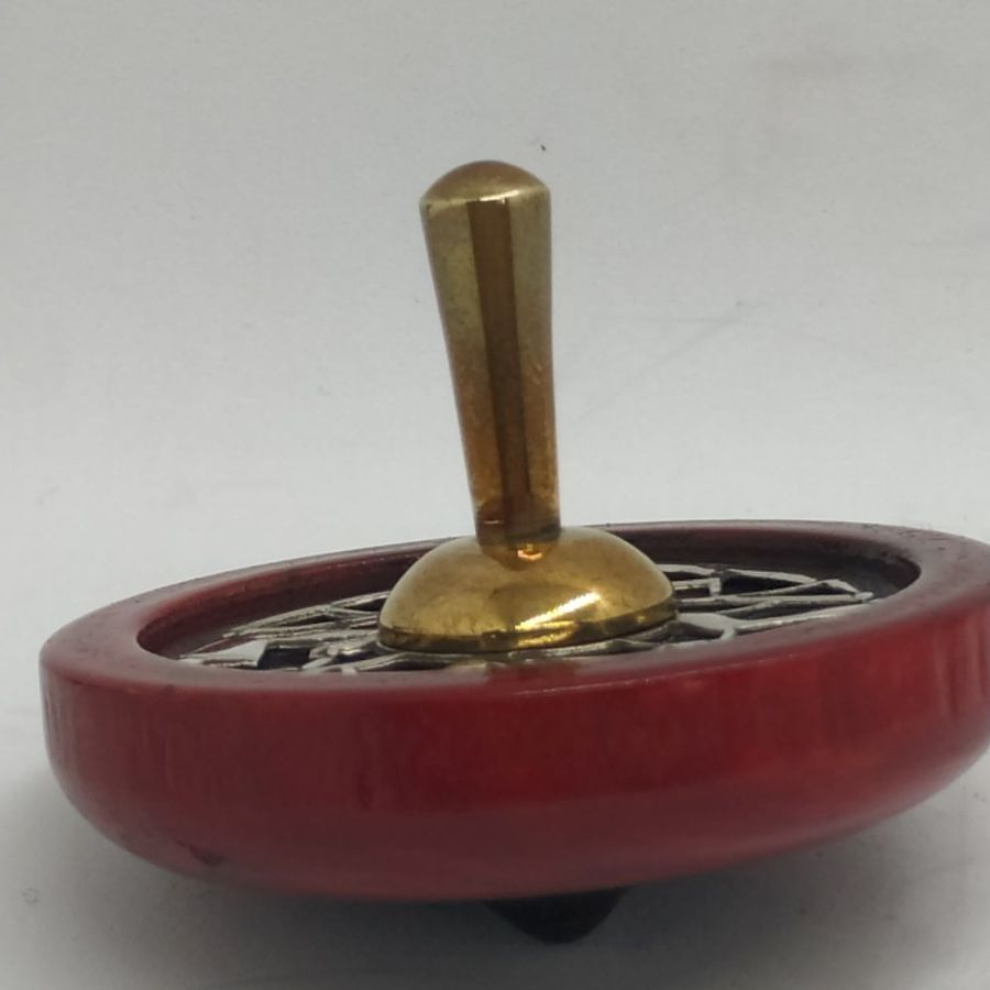 Dreidel Silver Wood Brass - Image 6