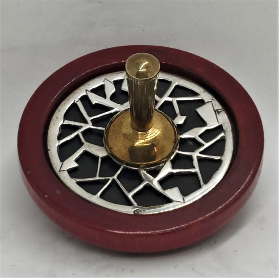 Dreidel Silver Wood Brass - Image 8