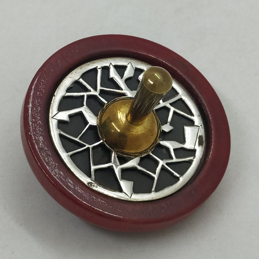 Dreidel Silver Wood Brass - Image 9