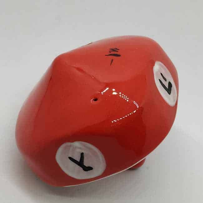 Hanukah Dreidel Ceramic Red - Image 6