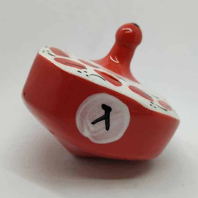 Hanukah Dreidel Ceramic Red - Image 8