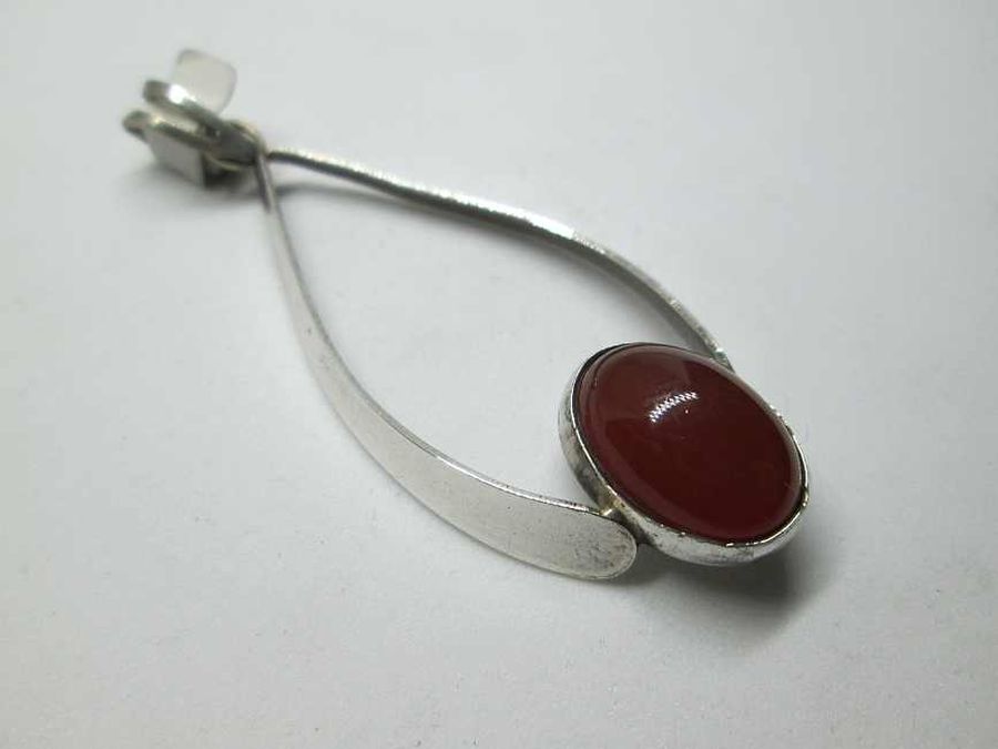 Agate Stone Silver Pendant - Image 4