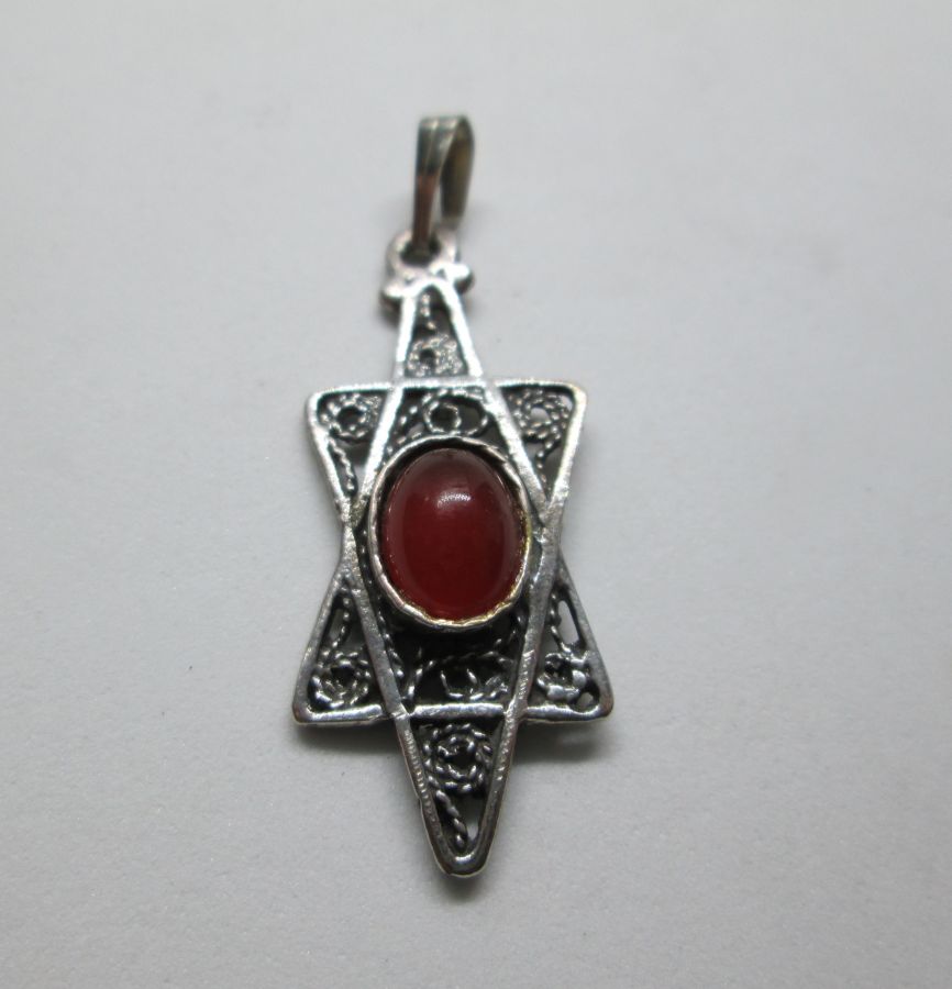 MagenDavid Pendant Filigree Agate - Image 3
