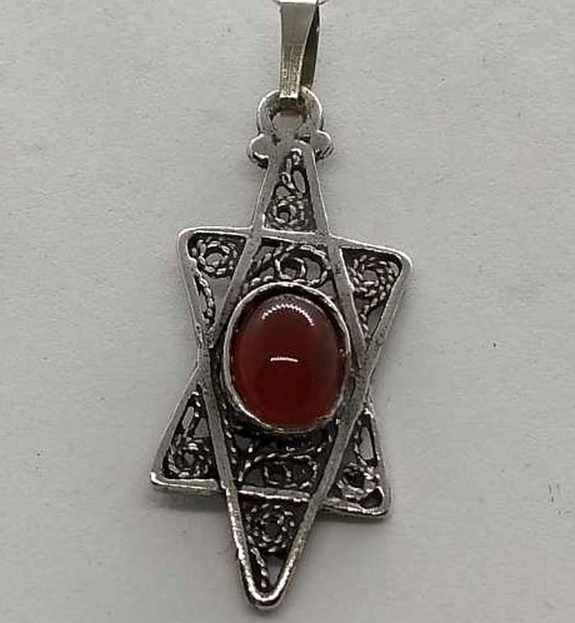 MagenDavid Pendant Filigree Agate - Image 4