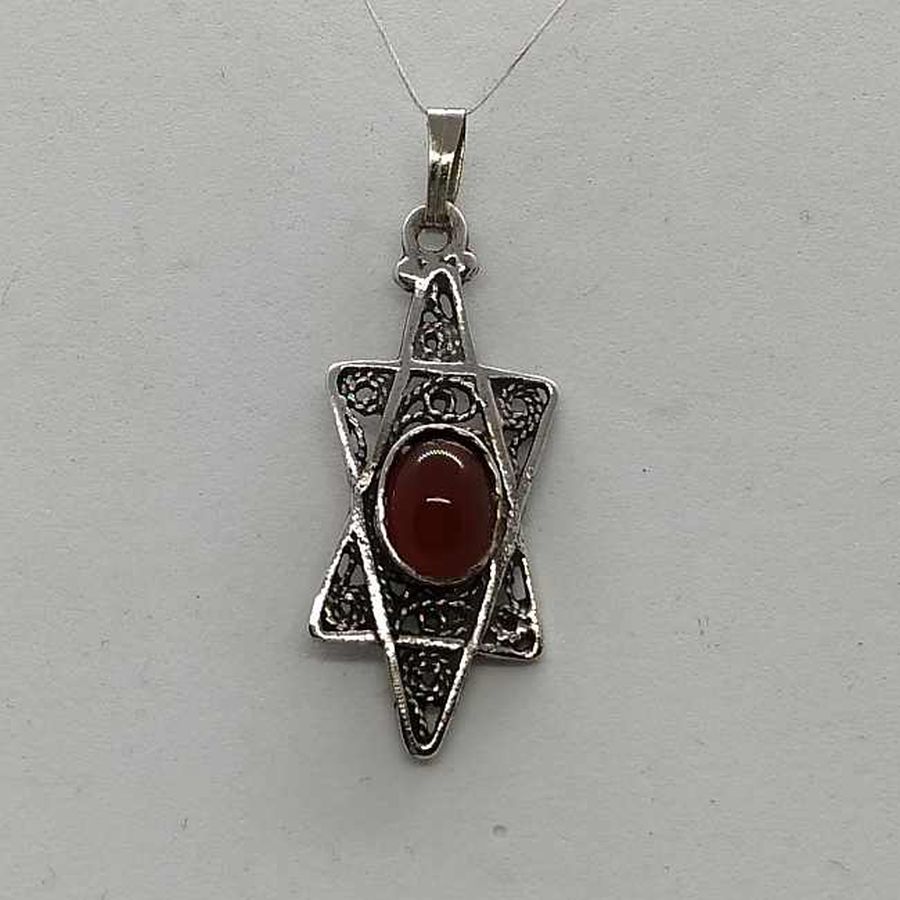 MagenDavid Pendant Filigree Agate - Image 5