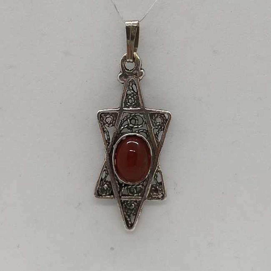 MagenDavid Pendant Filigree Agate - Image 7