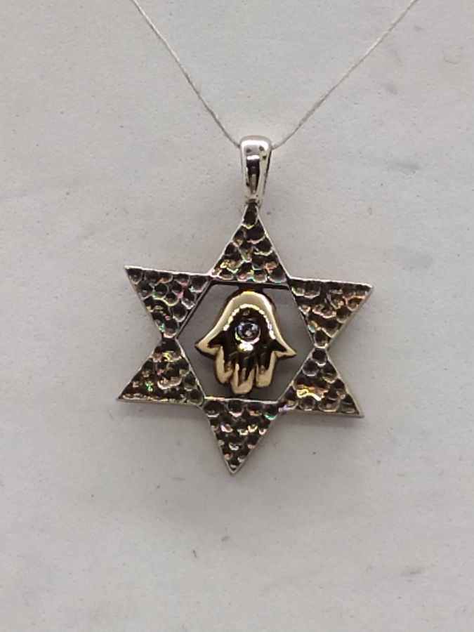 David Star Pendant Hamsa - Image 5