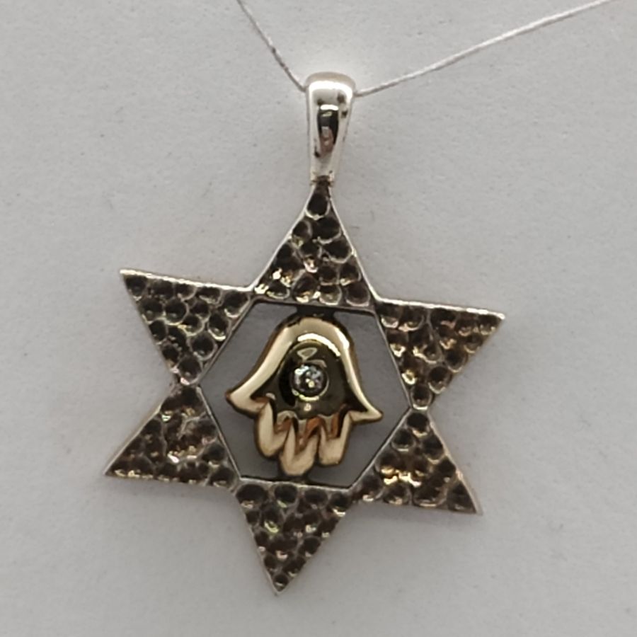 David Star Pendant Hamsa - Image 6