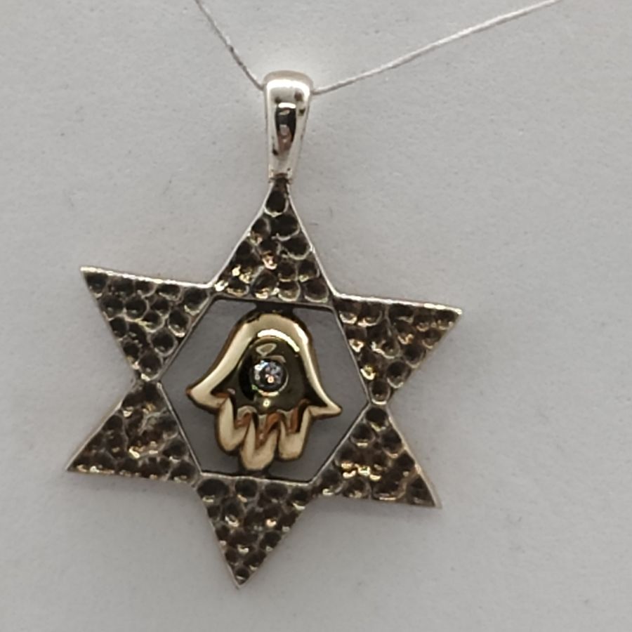 David Star Pendant Hamsa - Image 7