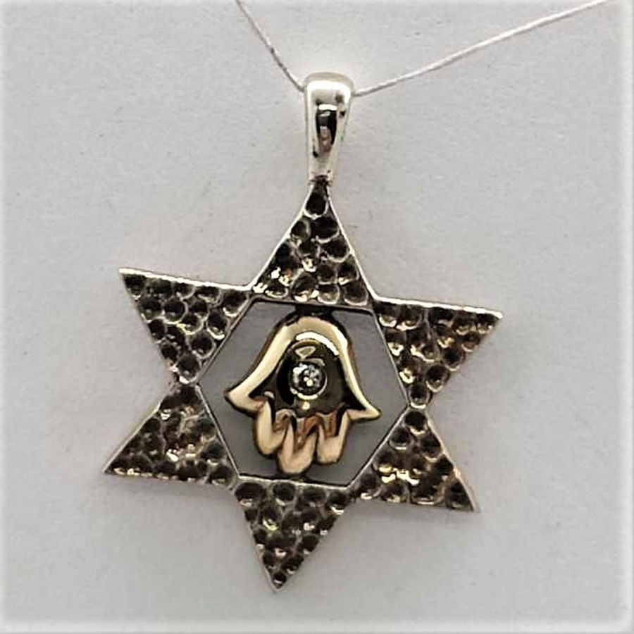 David Star Pendant Hamsa - Image 4