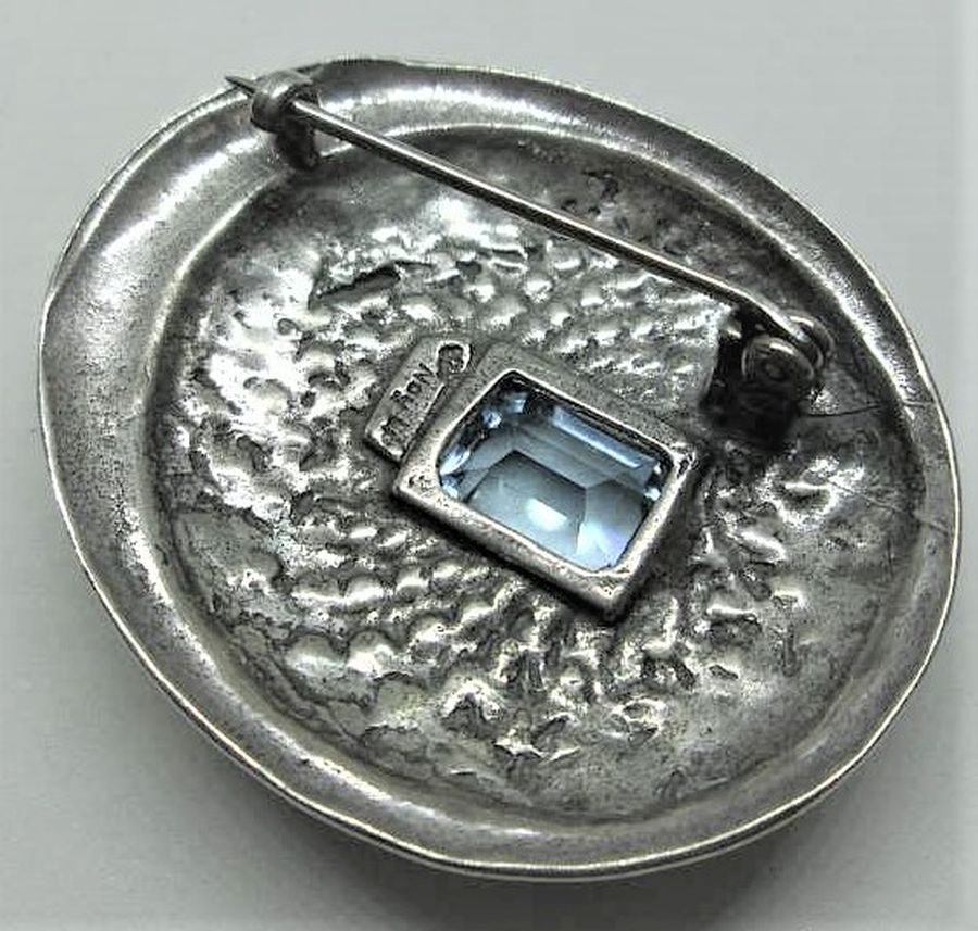 Silver Blue Topaz Pin - Image 3