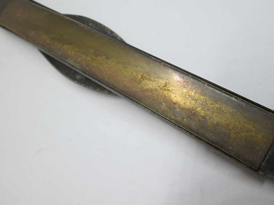 Vintage Brass Mezuzah Shin - Image 3