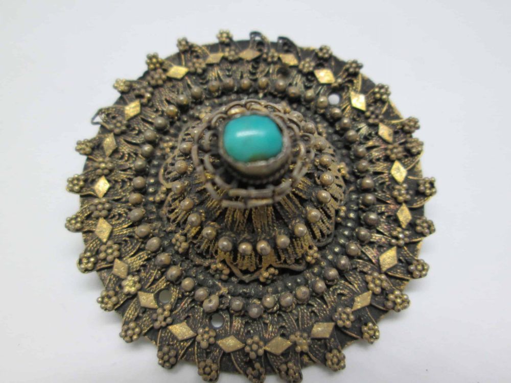 Jewelry Yemenite filigree pin