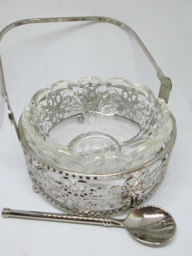 RoshHashana Honey Dish Silverplated* - Image 4