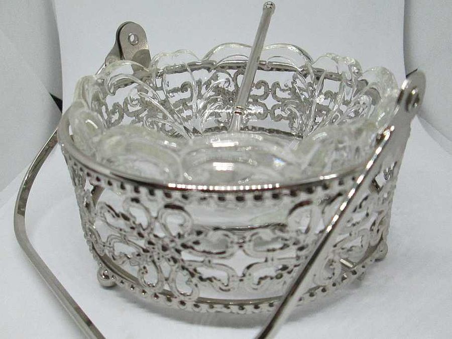 RoshHashana Honey Dish Silverplated* - Image 5