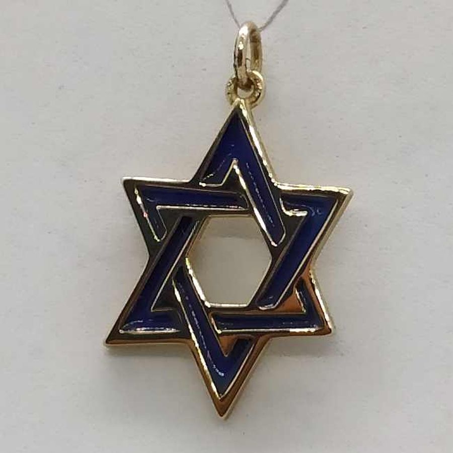 Star Pendant Blue Enamel - Image 3