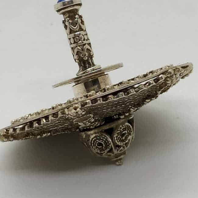 Dreidel Silver Hexagon Filigree - Image 4