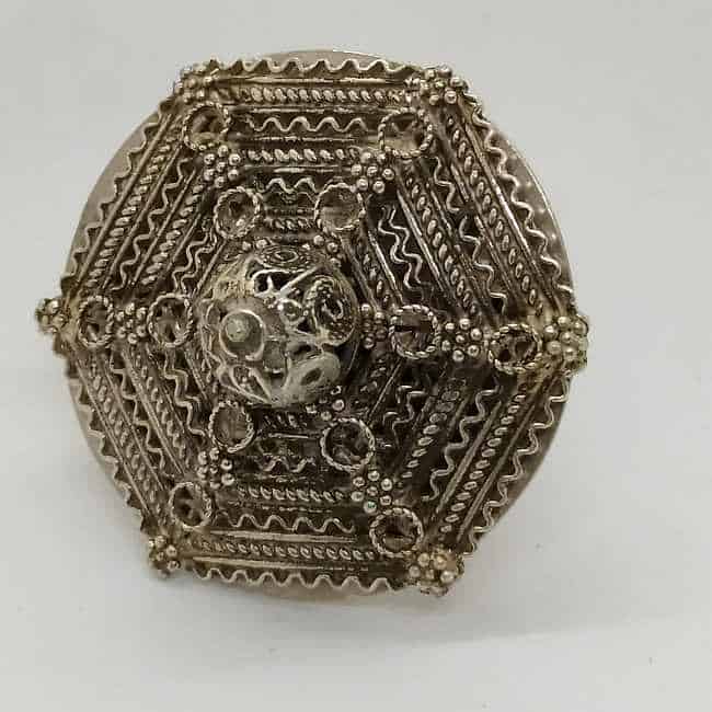 Dreidel Silver Hexagon Filigree - Image 6