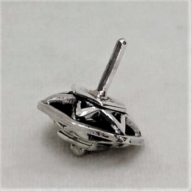 Chanuka Dreidel Silver Tiny Star handmade. Chanuka Hanukah Dreidel Sevivon Silver Framed Tiny Star made by S. Ghatan (Katan).
