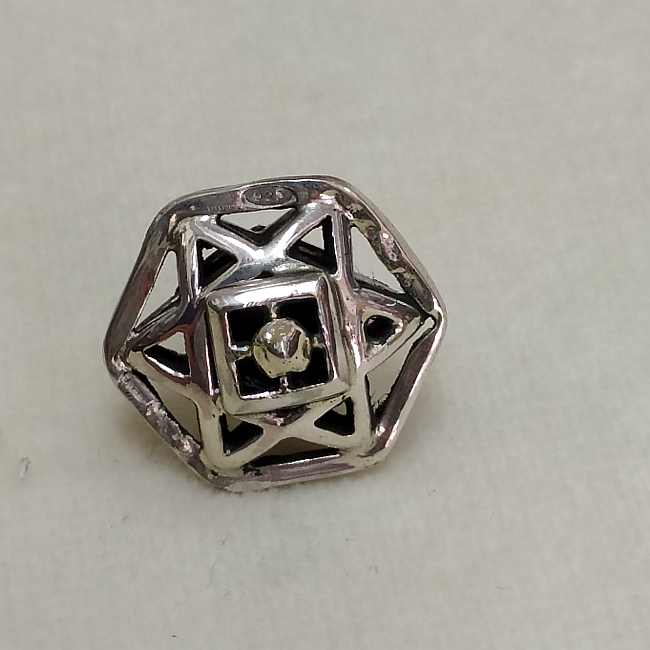 Chanuka Dreidel Silver Tiny Star - Image 4