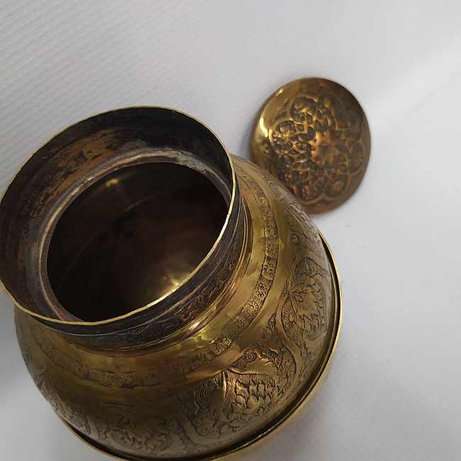 Etrog Box Brass Vintage - Image 5
