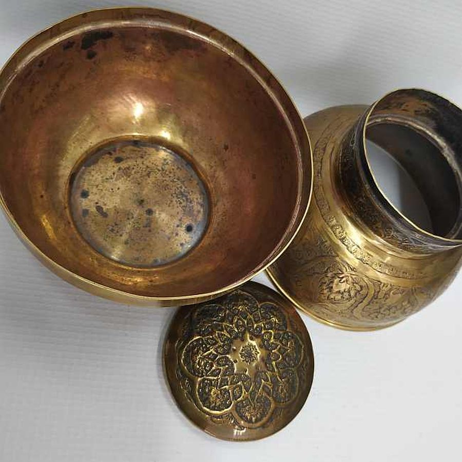 Etrog Box Brass Vintage - Image 6