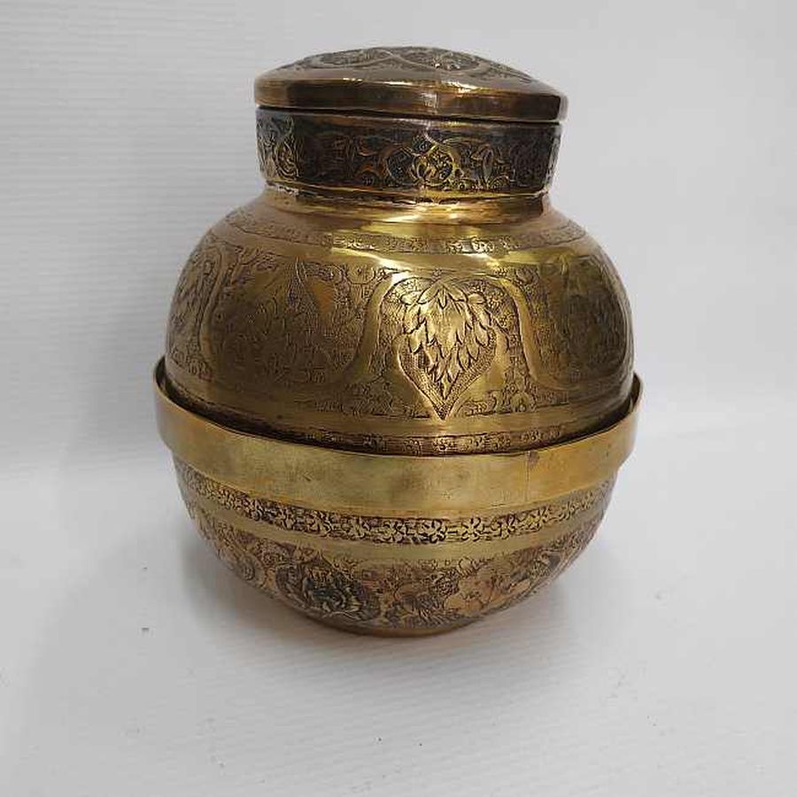 Etrog Box Brass Vintage - Image 9