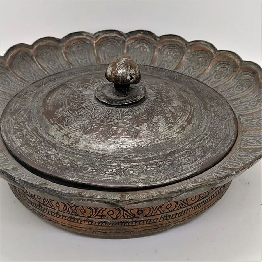 Antique Copper Candy Box - Image 3