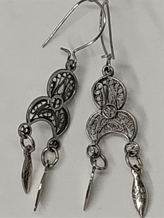Earrings Yemenite Filigree Fishes - Image 3