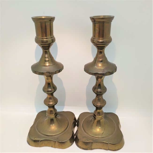 Vintage Sabbath Candlesticks Brass - Image 5