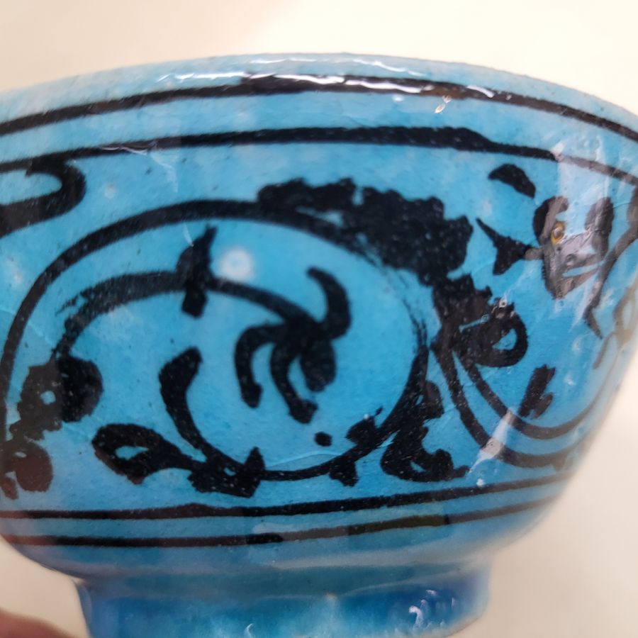 Glazed ceramic bowl peacock - Image 12