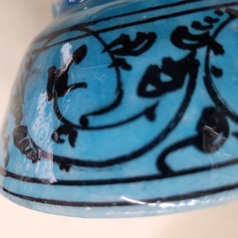 Glazed ceramic bowl peacock - Image 13