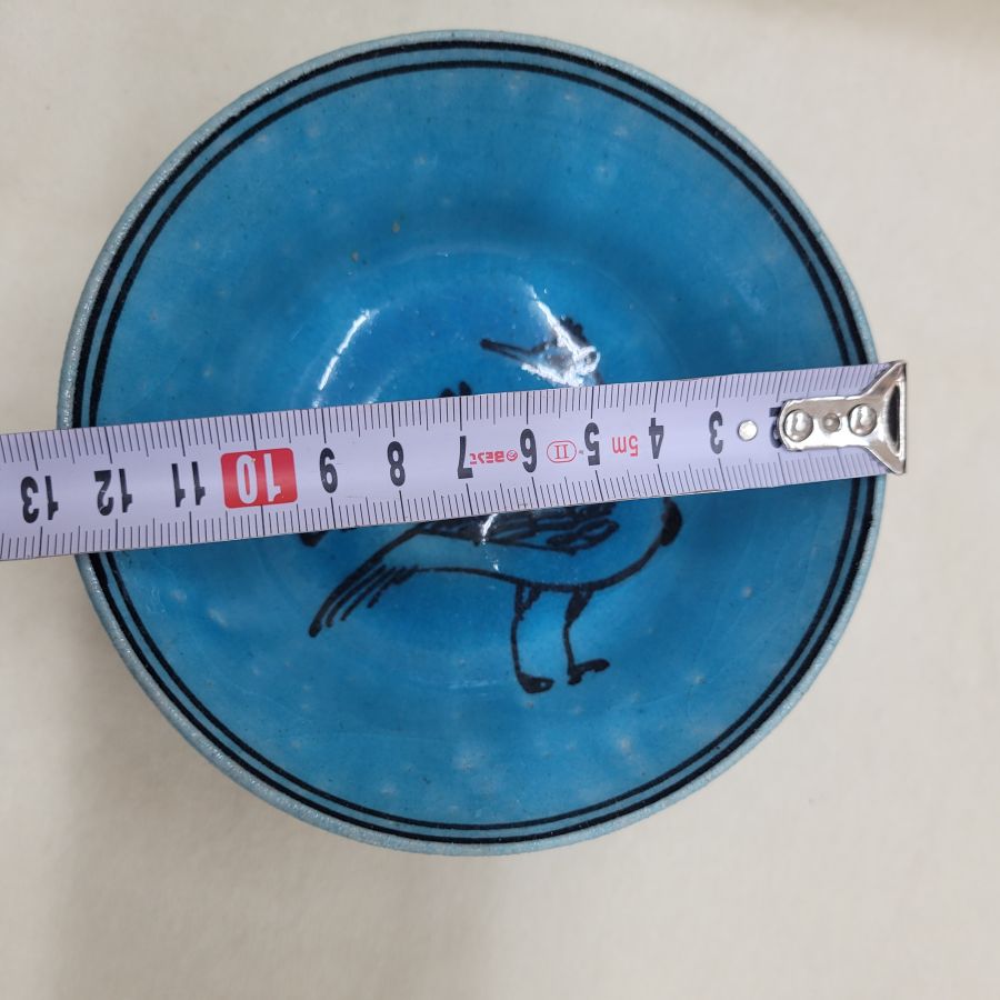 Glazed ceramic bowl peacock - Image 15