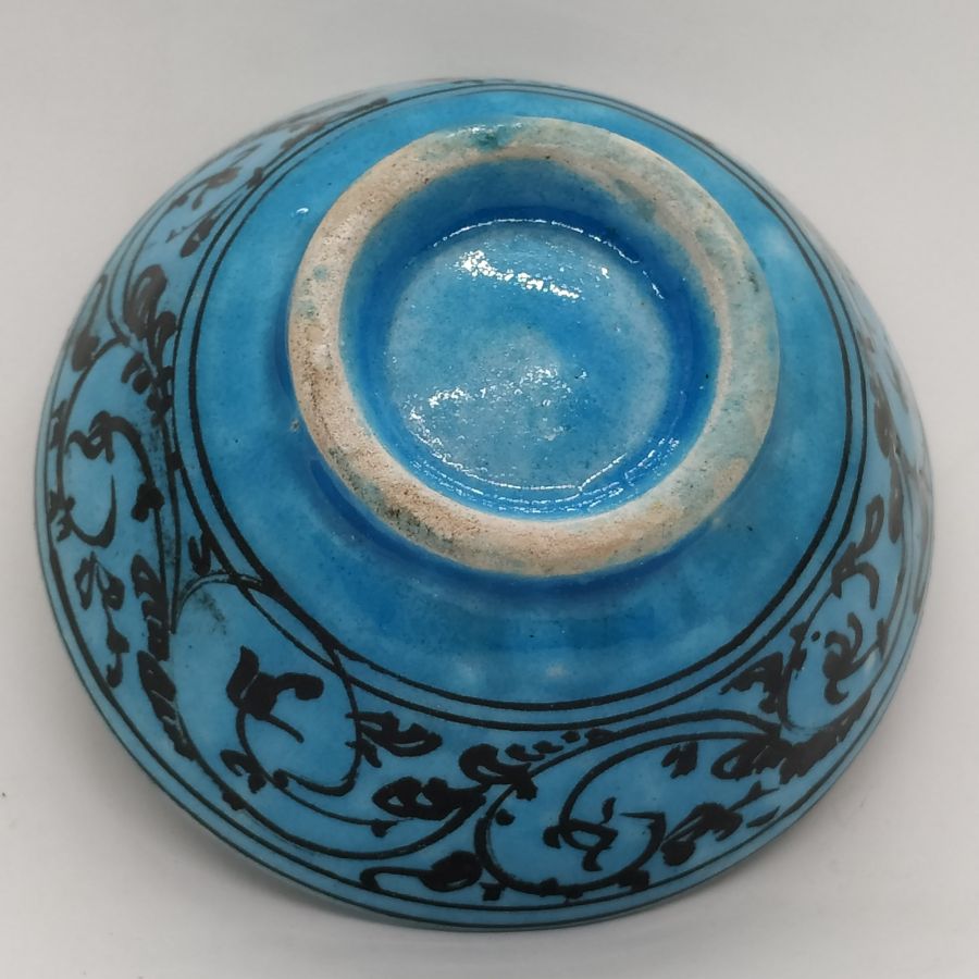 Glazed ceramic bowl peacock - Image 5