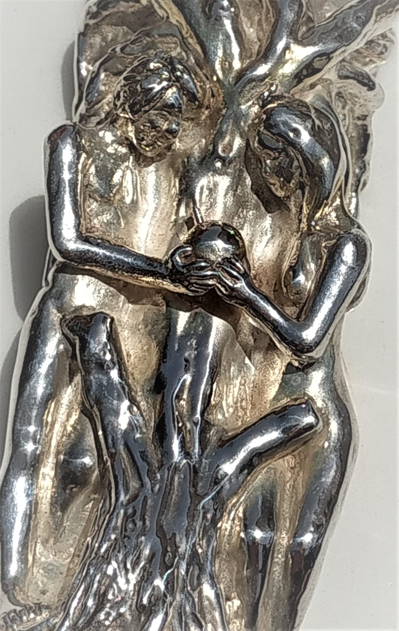 Silver Mezuzah Adam Eve* - Image 3