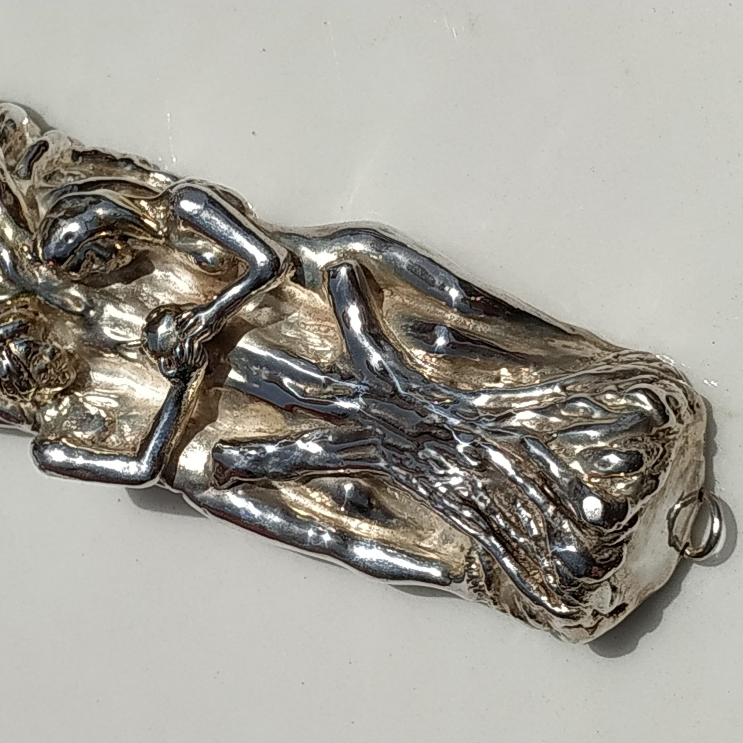 Silver Mezuzah Adam Eve* - Image 5