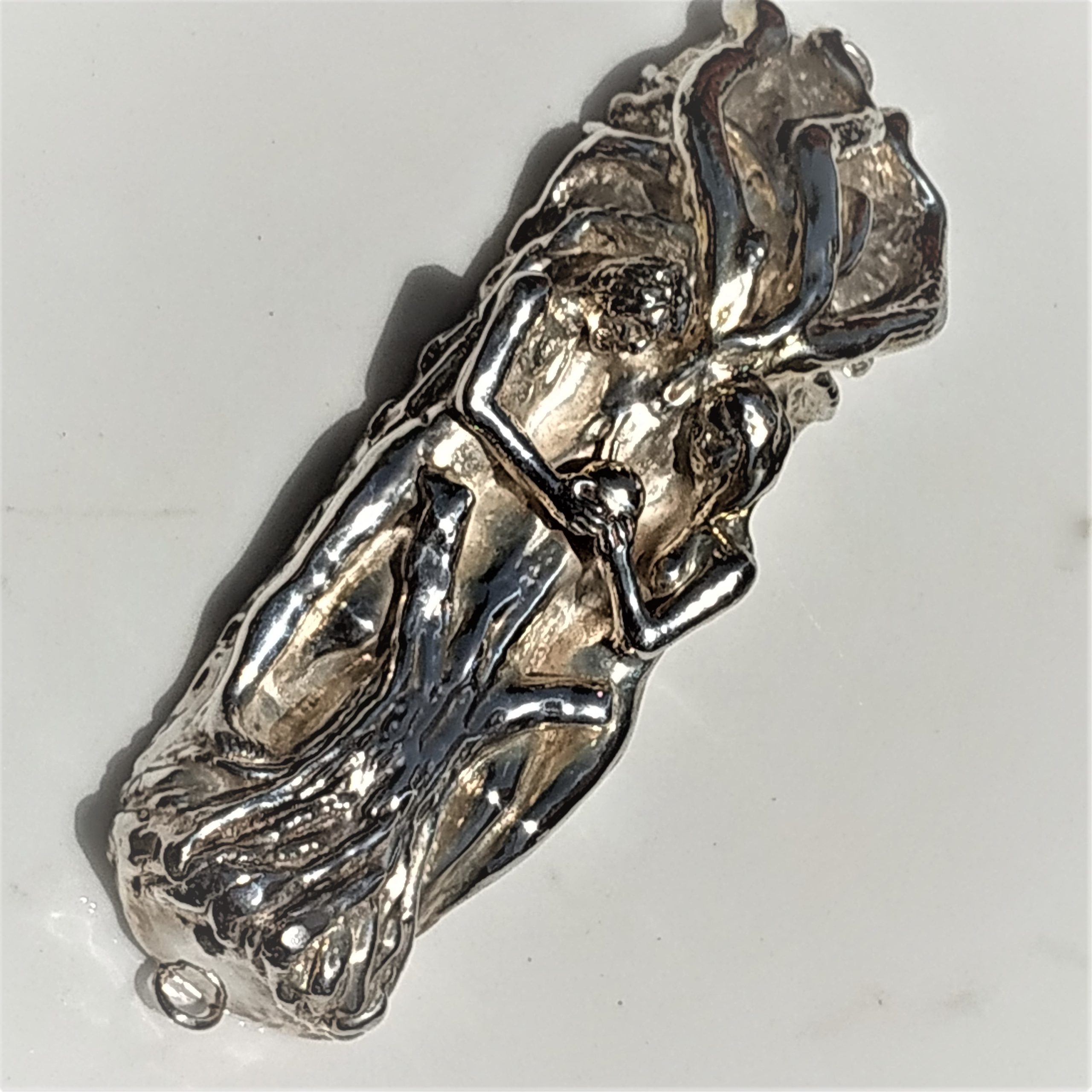 Silver Mezuzah Adam Eve* - Image 8