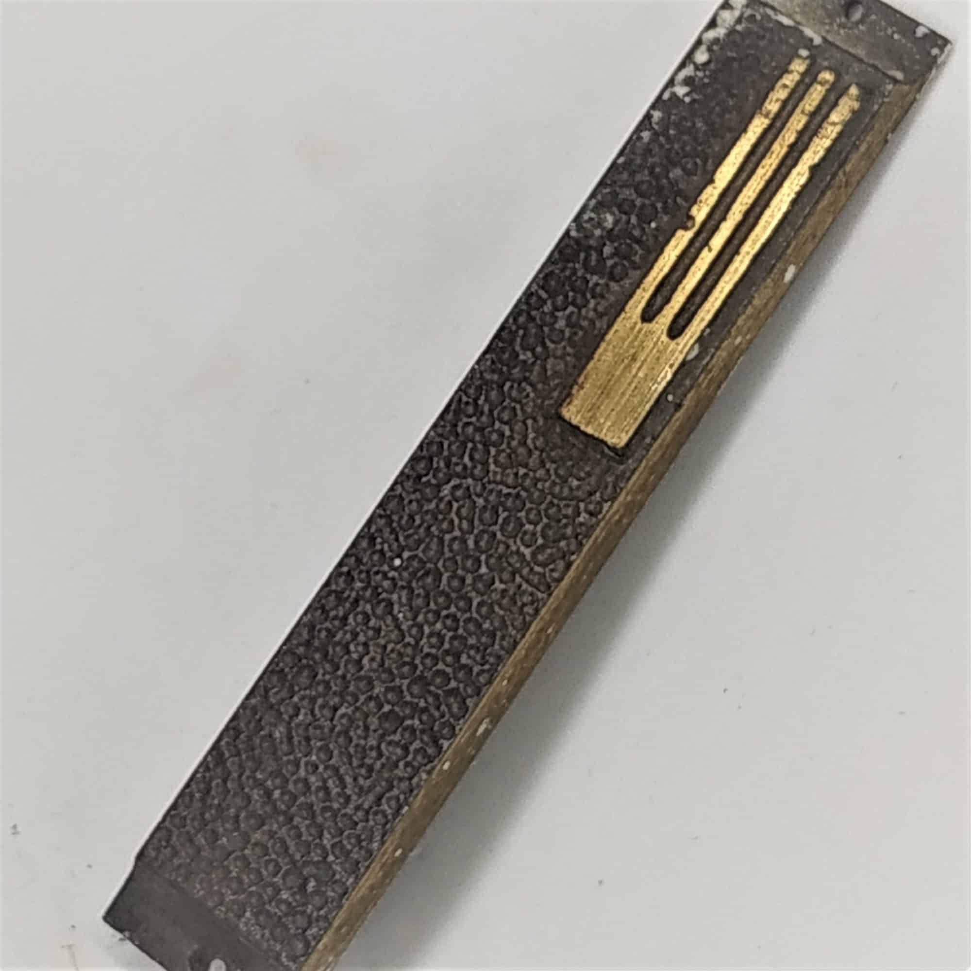 Vintage Brass Mezuzah Brown Patina - Image 5