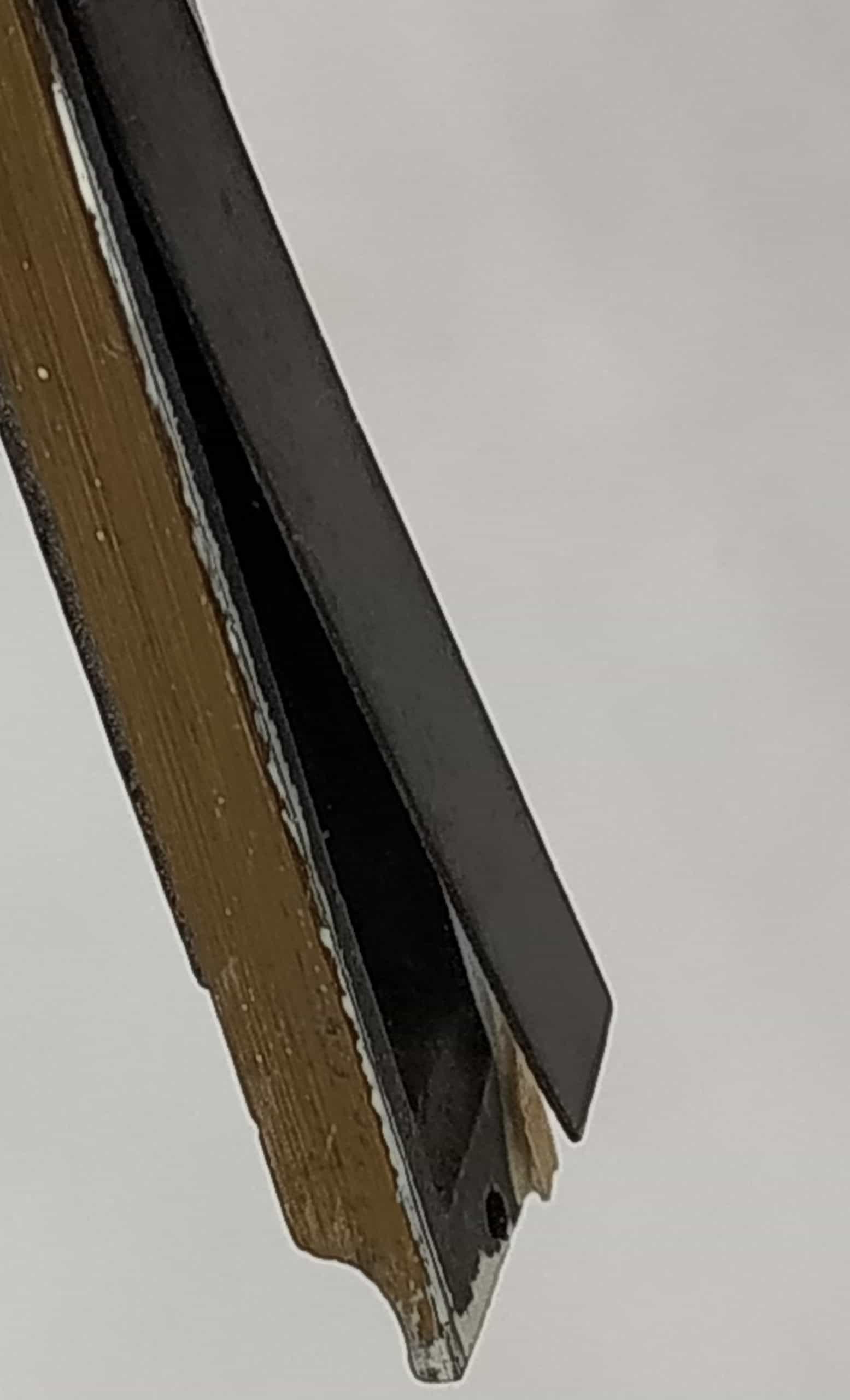 Vintage Brass Mezuzah Contemporary Shin* - Image 3