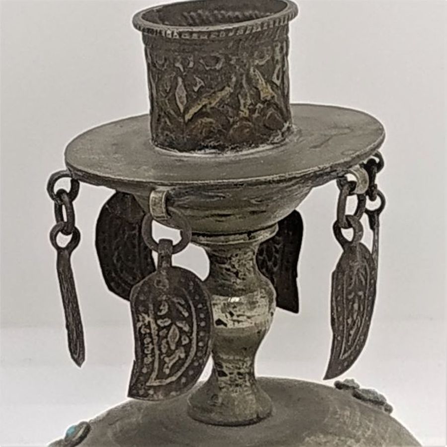 Vintage Mideast Silver Candlesticks - Image 12
