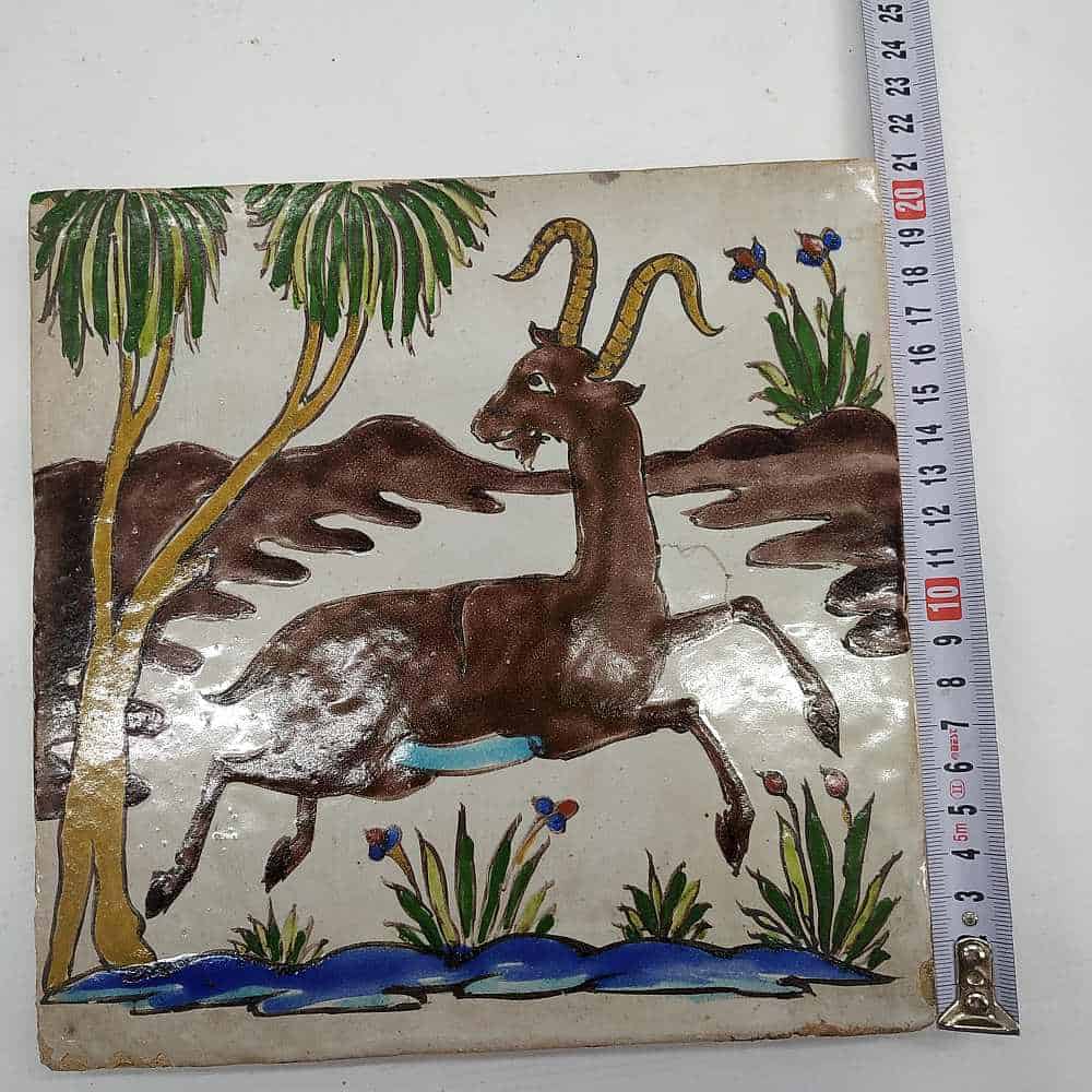 Vintage ceramic tile deer - Image 4