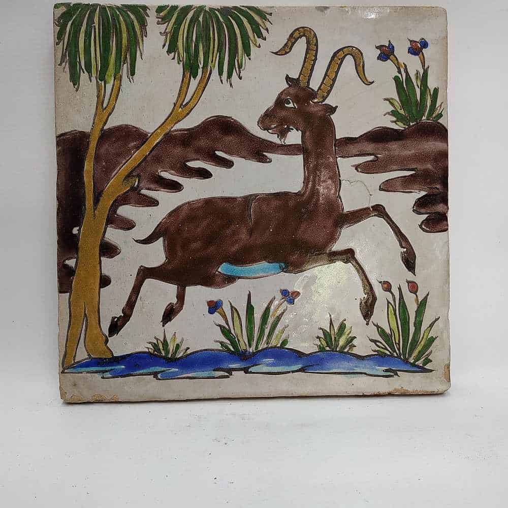 Vintage ceramic tile deer - Image 5