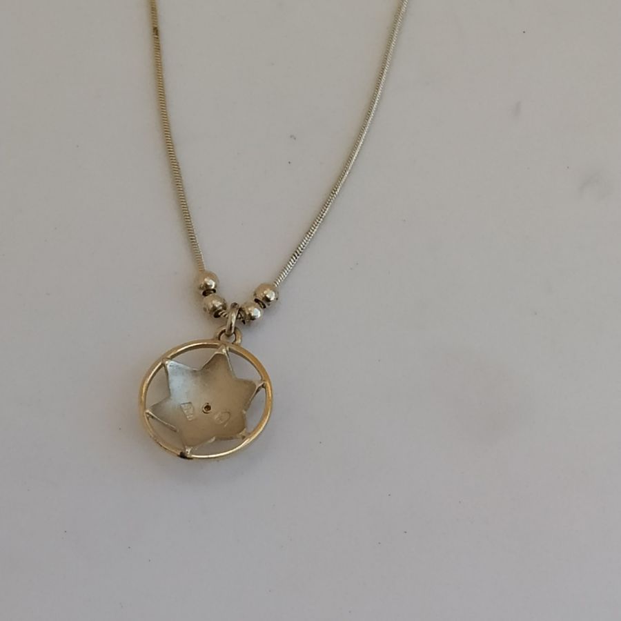 Silver Gold Pendant Magen David - Image 3