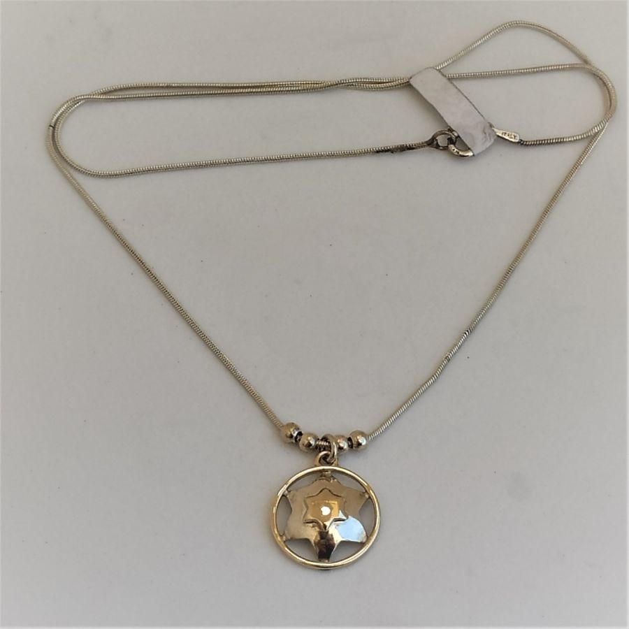 Silver Gold Pendant Magen David - Image 4