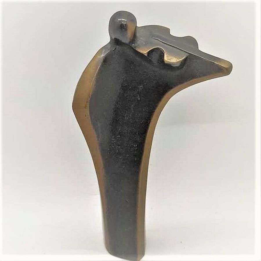 Bronze Sculpture Violinist Fiddler original handmade bronze sculpture of a violinist fiddler playing classic music 3.1 cm X 7.5 cm X 13 cm.
