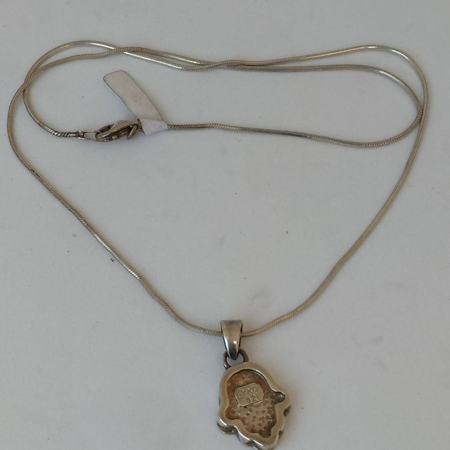 Hamsa Silver Pendant Goldplated - Image 4