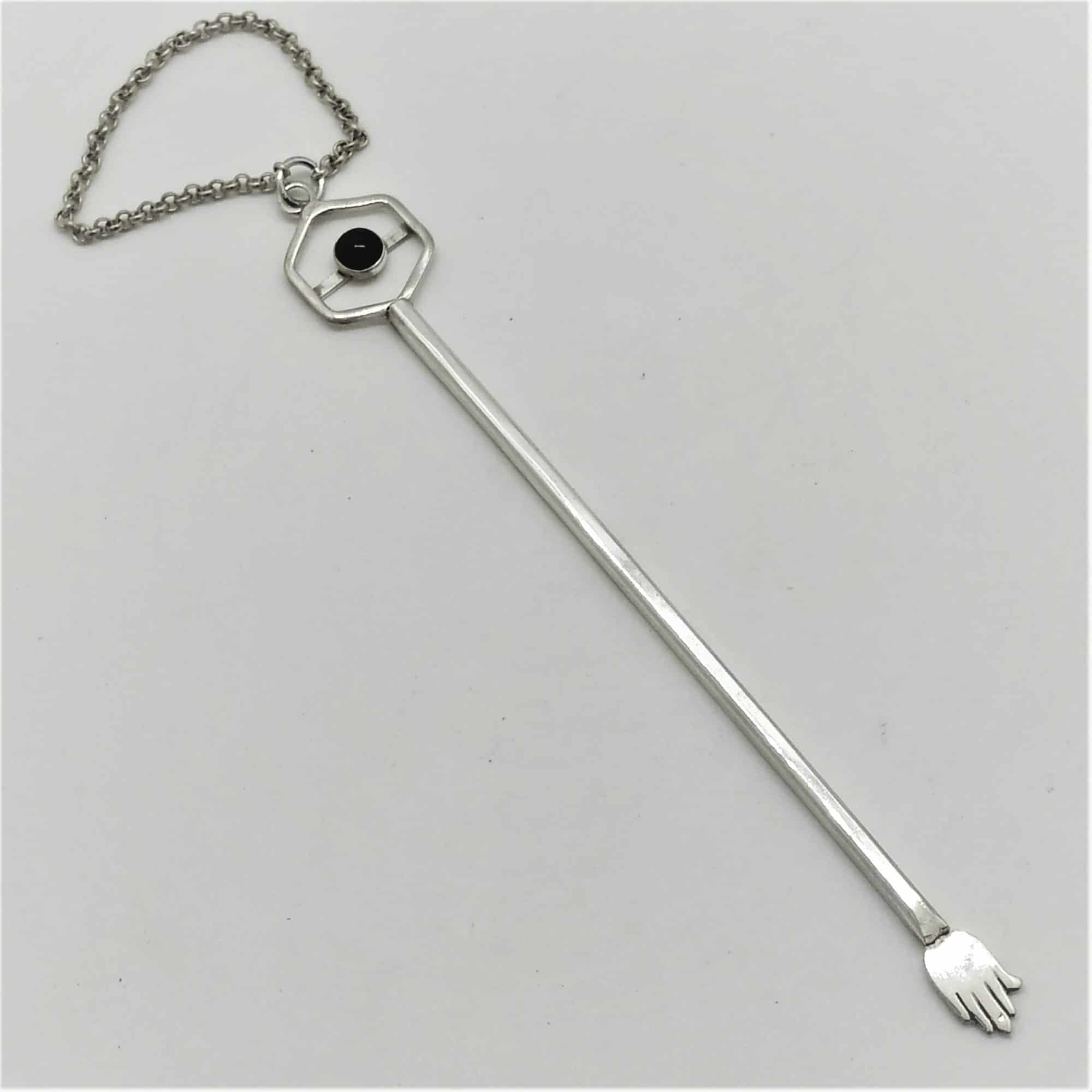 Silver Torah Pointer Hexagon shape designed and handmade by Samy Ghatan Katan . You can have a Hebrew name hand engraved on Yad.